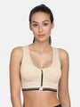 Women's Beige Racerback Medium Impact Sports Bra