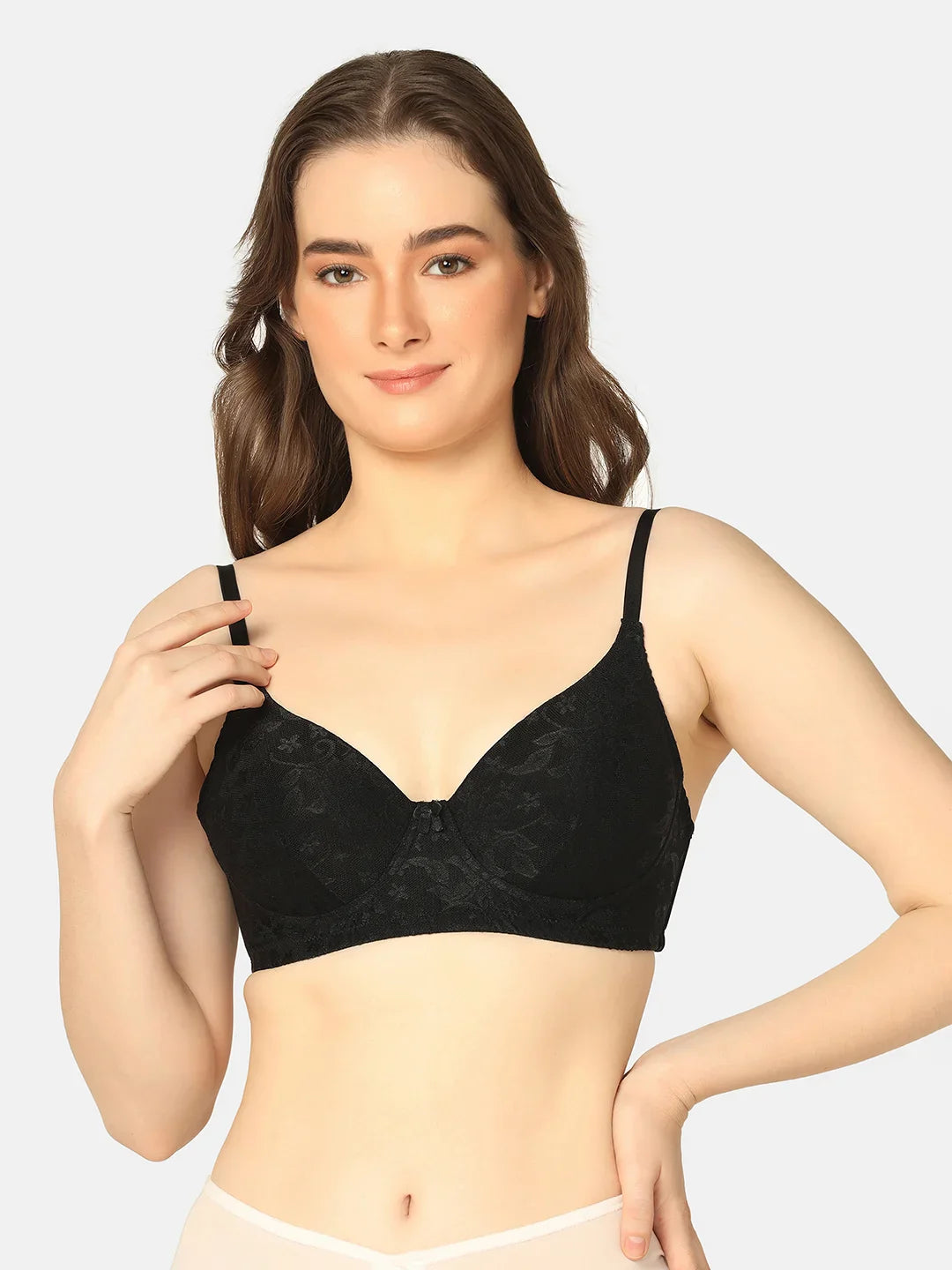 Lightly Padded Lacy Design Everyday T-Shirt Bra - Da Intimo - Lingerie Online Store India