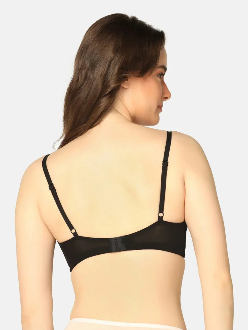 Lightly Padded Lacy Design Everyday T-Shirt Bra - Da Intimo - Lingerie Online Store India