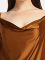 Satin Cowl Neck Babydoll