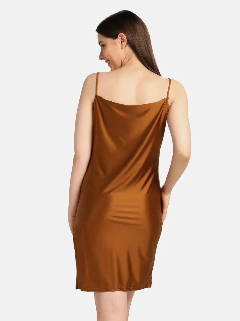 Satin Cowl Neck Babydoll