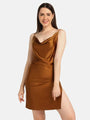 Satin Cowl Neck Babydoll