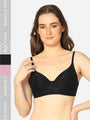 Pack Of 2 Lightly Padded Lacy Design Everyday T-Shirt Bra - Da Intimo - Lingerie Online Store India