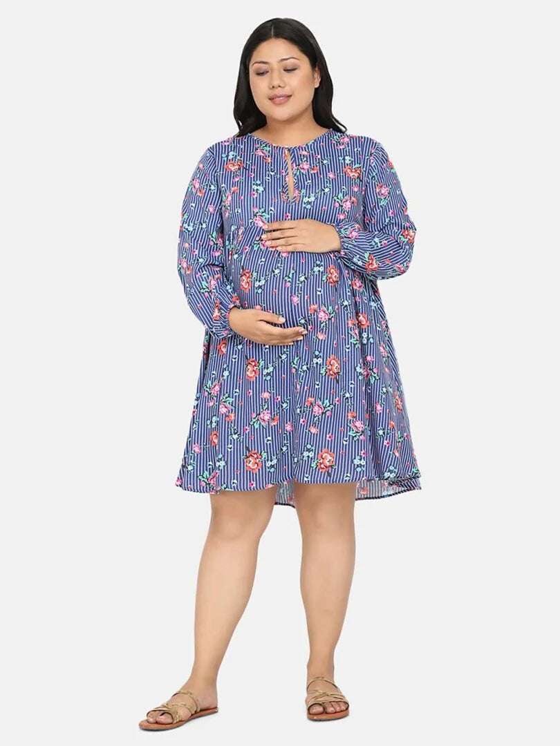 Printed Maternity Nightdress - Da Intimo - Lingerie Online Store India