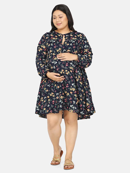 Printed Maternity Nightdress - Da Intimo - Lingerie Online Store India