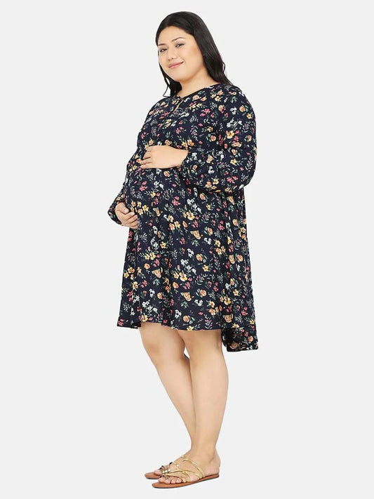 Printed Maternity Nightdress - Da Intimo - Lingerie Online Store India