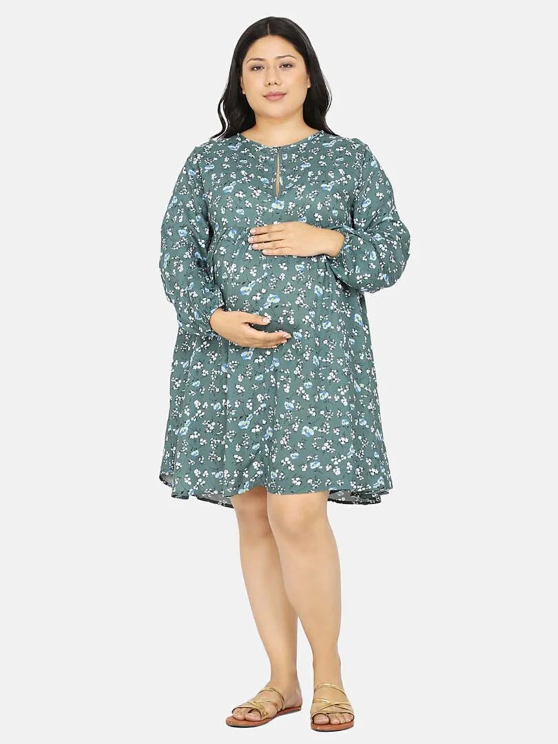 Printed Maternity Nightdress - Da Intimo - Lingerie Online Store India