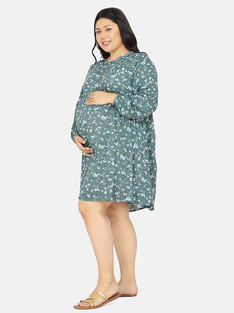 Printed Maternity Nightdress - Da Intimo - Lingerie Online Store India