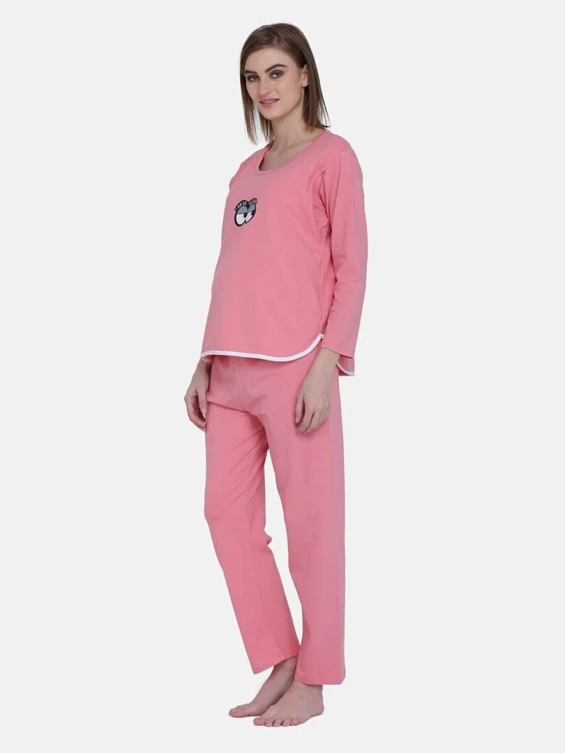 Sleepy Eyes Feeding Nightwear Set - Da Intimo - Lingerie Online Store India