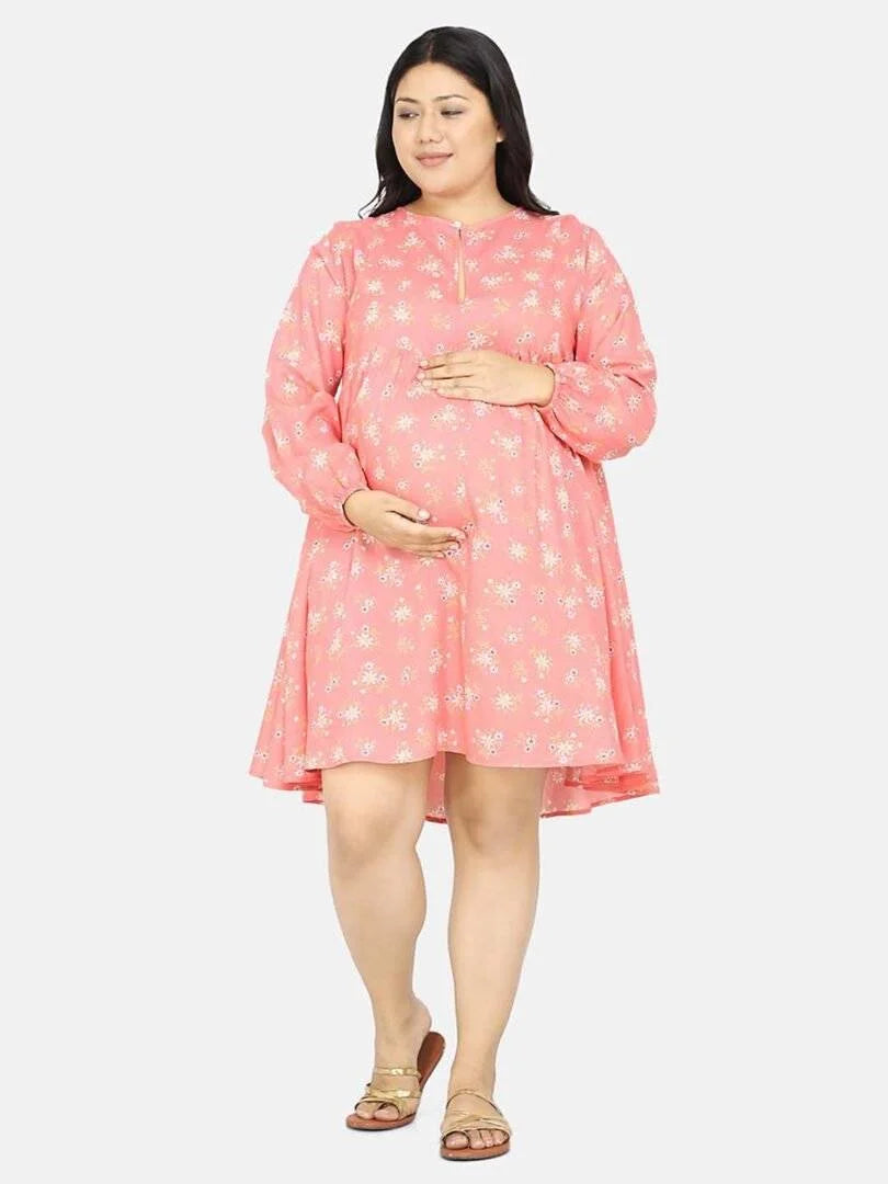 Printed Maternity Nightdress - Da Intimo - Lingerie Online Store India