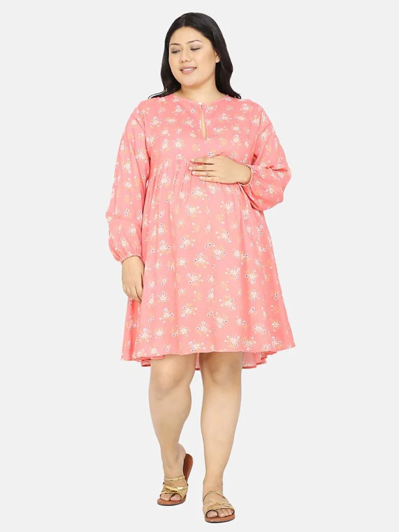 Printed Maternity Nightdress - Da Intimo - Lingerie Online Store India