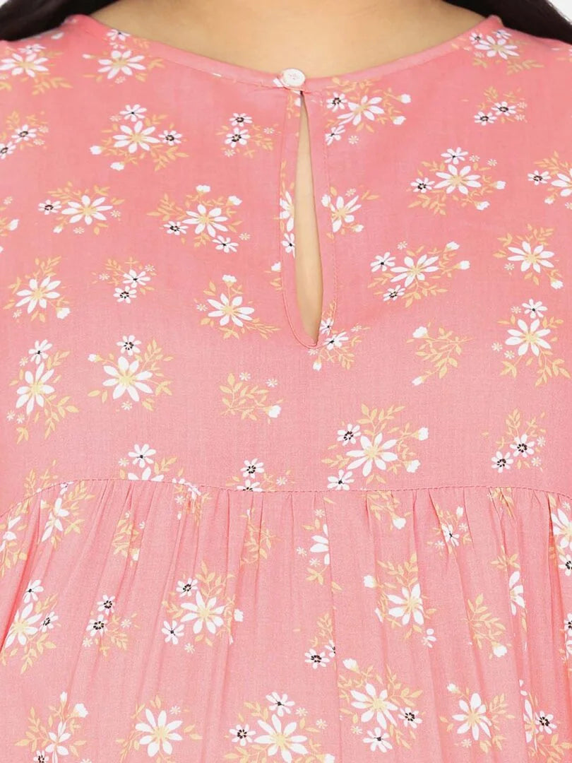 Printed Maternity Nightdress - Da Intimo - Lingerie Online Store India