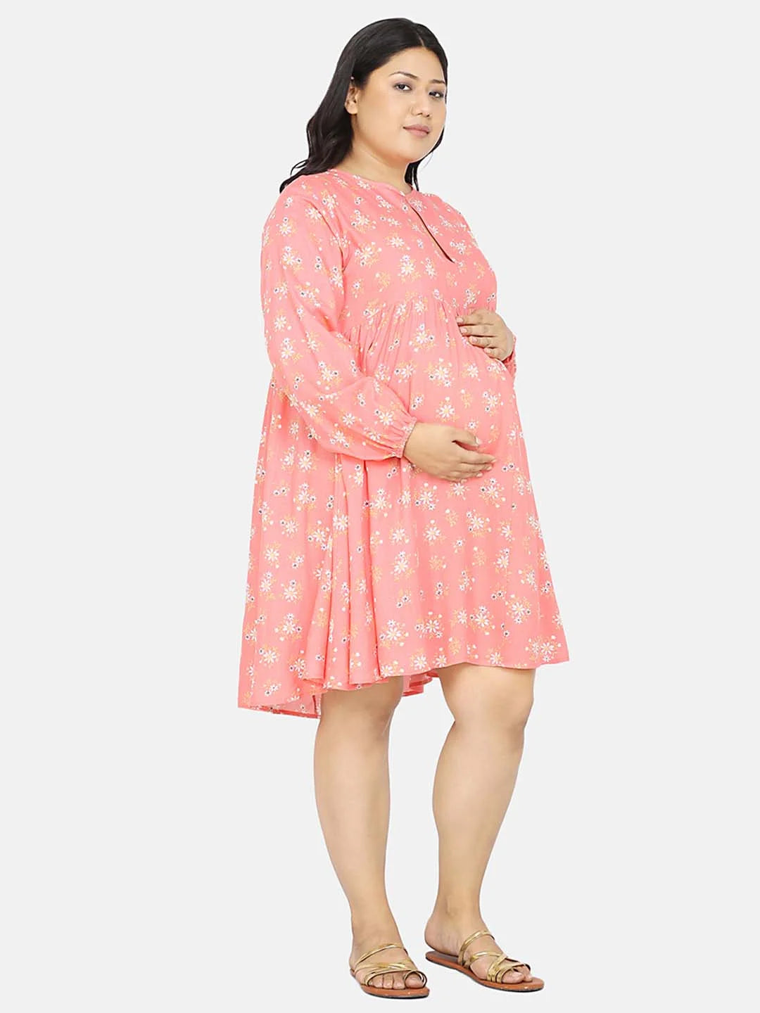 Printed Maternity Nightdress - Da Intimo - Lingerie Online Store India