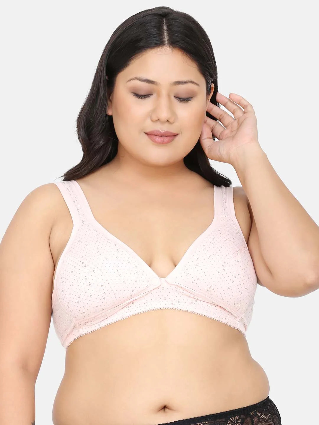 Full Coverage Non Padded Adjustable Straps Printed Maternity Bra