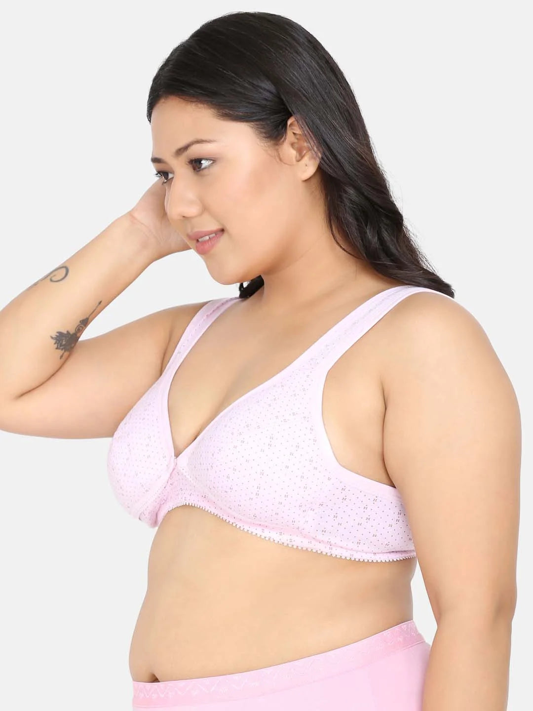 Full Coverage Non Padded Adjustable Straps Printed Maternity Bra
