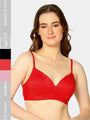 Pack Of 3 Lightly Padded Lacy Design Everyday T-Shirt Bra