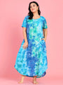 Curvy Love Plus Size Tie and Die Full Kaftan