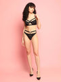 Rivet Design Underwired Strappy Lingerie Set - Da Intimo - Lingerie Online Store India