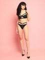 Rivet Design Underwired Strappy Lingerie Set - Da Intimo - Lingerie Online Store India