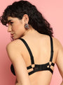 Rivet Design Underwired Strappy Bra