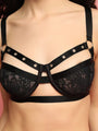 Rivet Design Underwired Strappy Bra
