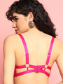 Rivet Design Underwired Strappy Bra