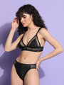 Soft Lace Non Padded Winged Strap Lingerie Set - Da Intimo - Lingerie Online Store India