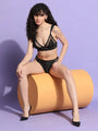 Soft Lace Non Padded Winged Strap Lingerie Set - Da Intimo - Lingerie Online Store India