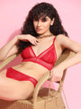 Soft Lace Non Padded Winged Strap Lingerie Set - Da Intimo - Lingerie Online Store India