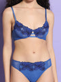 Machine Embroidered Flower Patch Design Lingerie Set - Daintimo