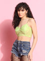 Soft Lace Underwired Chain Strap Design Bralette - Da Intimo - Lingerie Online Store India