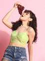 Soft Lace Underwired Chain Strap Design Bralette - Da Intimo - Lingerie Online Store India