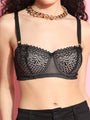 Lace Design Underwired Balconette Bra - Daintimo