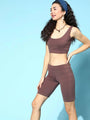 Mauve Three Piece Bra Co-ord Loungewear Sets - Da Intimo - Lingerie Online Store India