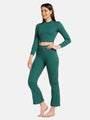 Turtle Neck Crop Top Loungewear Set - Da Intimo - Lingerie Online Store India