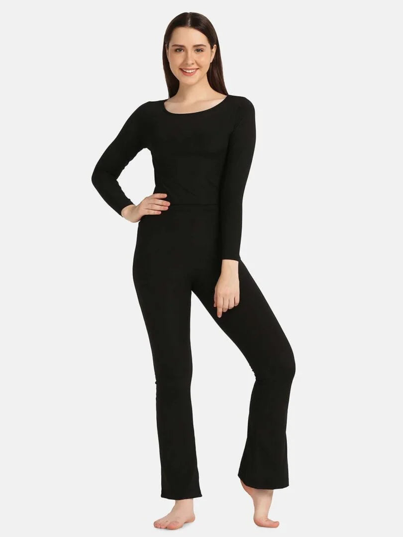 Boat Neck Crop Top Loungewear Set - Da Intimo - Lingerie Online Store India