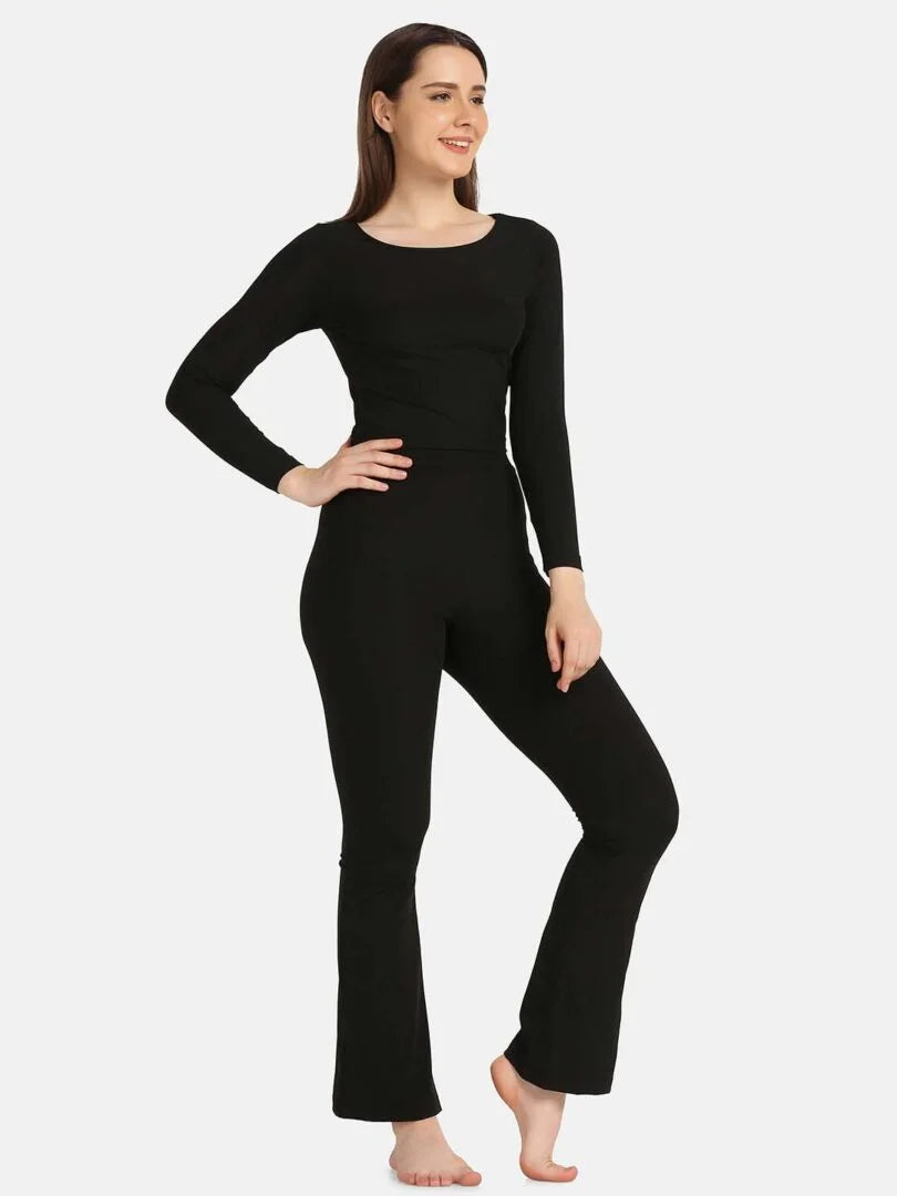 Boat Neck Crop Top Loungewear Set - Da Intimo - Lingerie Online Store India