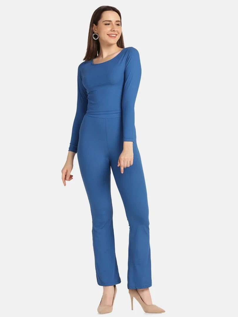 Boat Neck Crop Top Loungewear Set - Da Intimo - Lingerie Online Store India