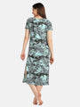 Leaf Printed Long Lounge Maxi T-shirt - Da Intimo - Lingerie Online Store India