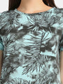 Leaf Printed Long Lounge Maxi T-shirt - Da Intimo - Lingerie Online Store India