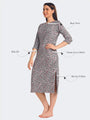 Animal Printed Long Lounge Maxi T-shirt - Da Intimo - Lingerie Online Store India