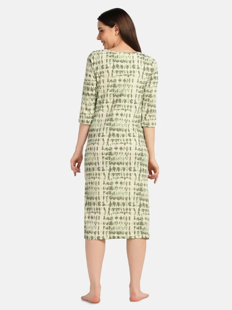 Snake Printed Long Lounge Maxi T-shirt - Da Intimo - Lingerie Online Store India