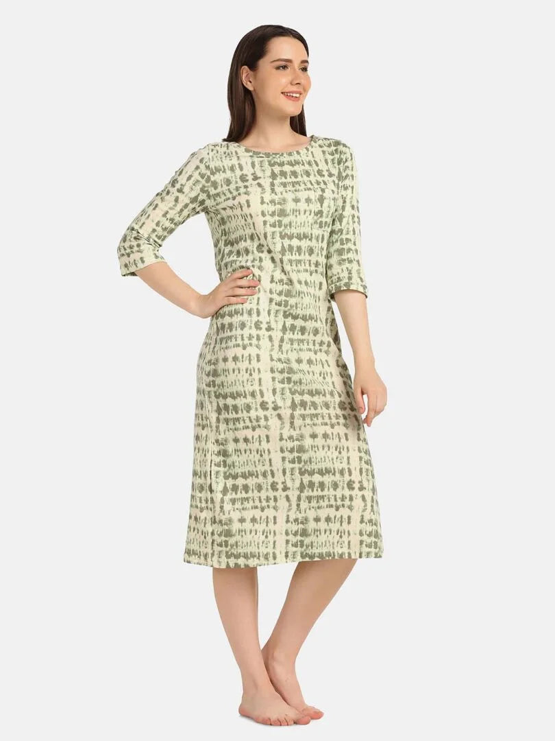 Snake Printed Long Lounge Maxi T-shirt - Da Intimo - Lingerie Online Store India
