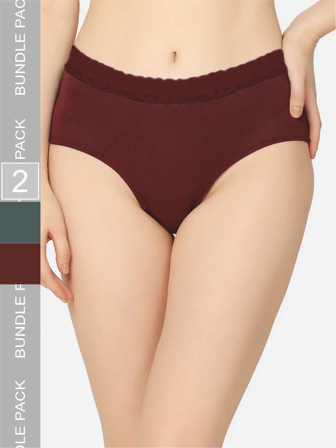 Pack Of 2 Soft Organic Cotton Everyday V- Shape Regular Panty