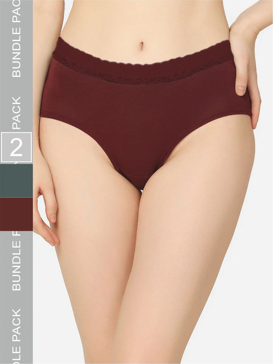 Pack Of 2 Soft Organic Cotton Everyday V- Shape Regular Panty