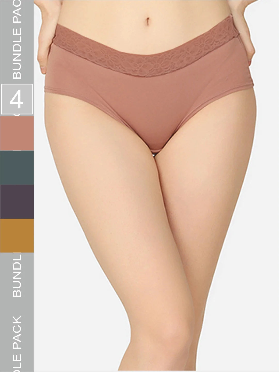 Pack Of 4 Soft Organic Cotton Everyday V- Shape Regular Panty