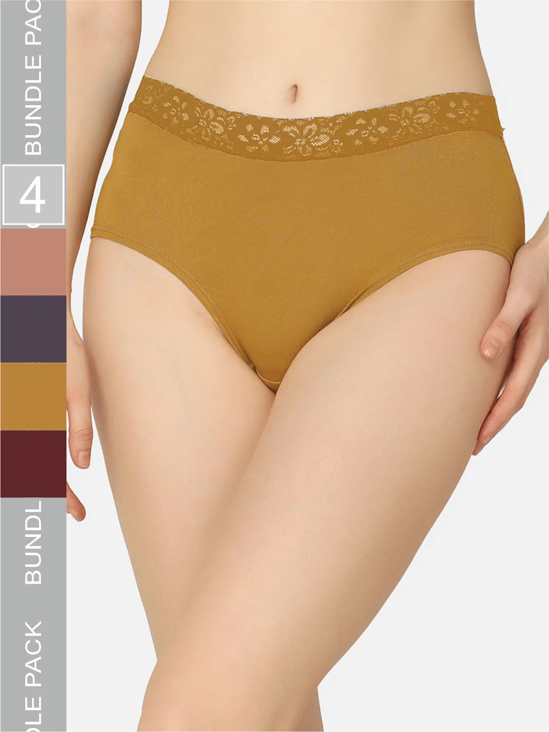 Pack Of 4 Soft Organic Cotton Everyday V- Shape Regular Panty