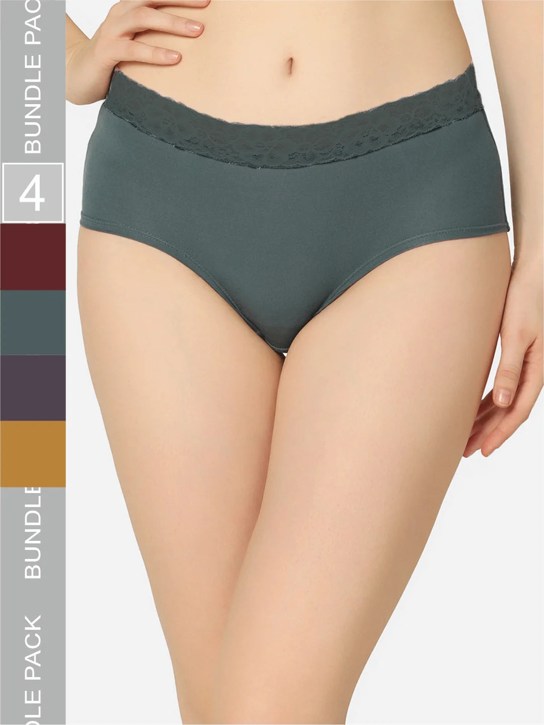 Pack Of 4 Soft Organic Cotton Everyday V- Shape Regular Panty