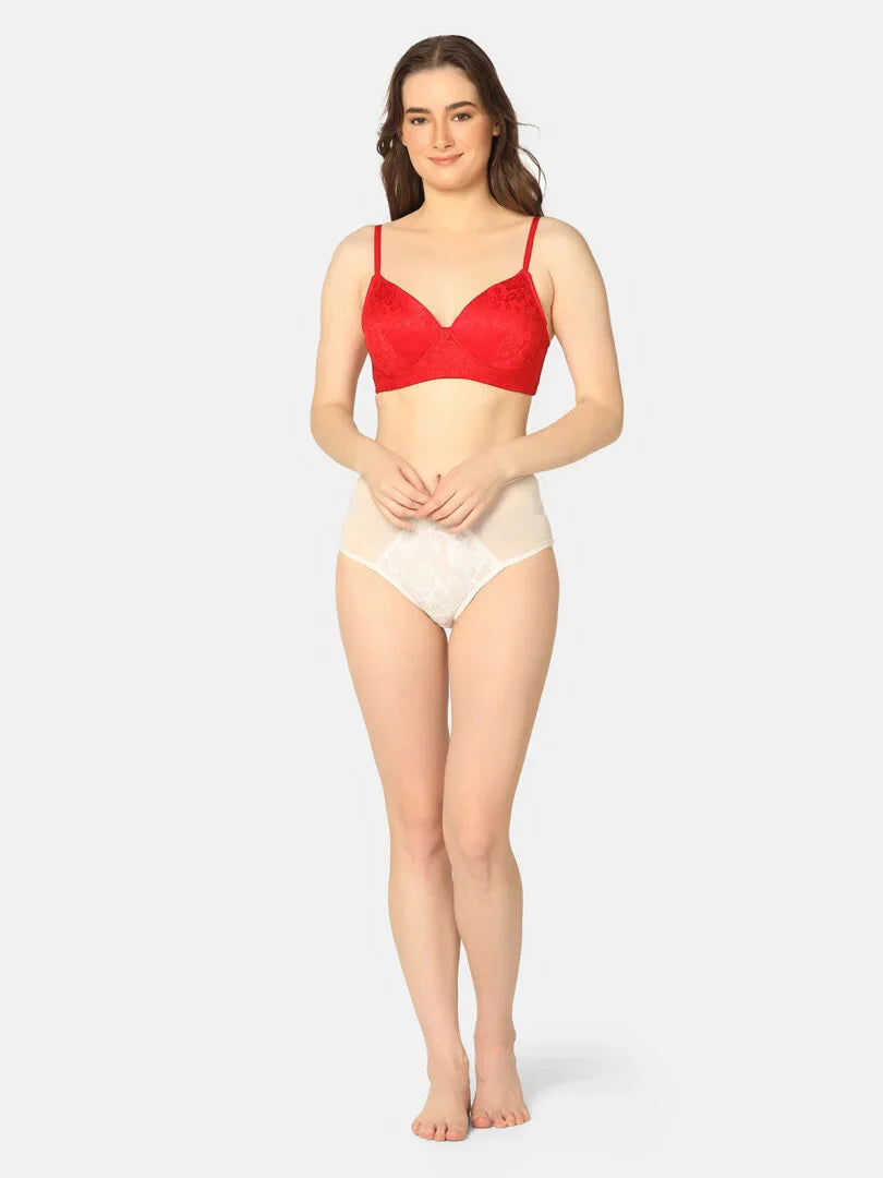Pack Of 2 Lightly Padded Lacy Design Everyday T-Shirt Bra