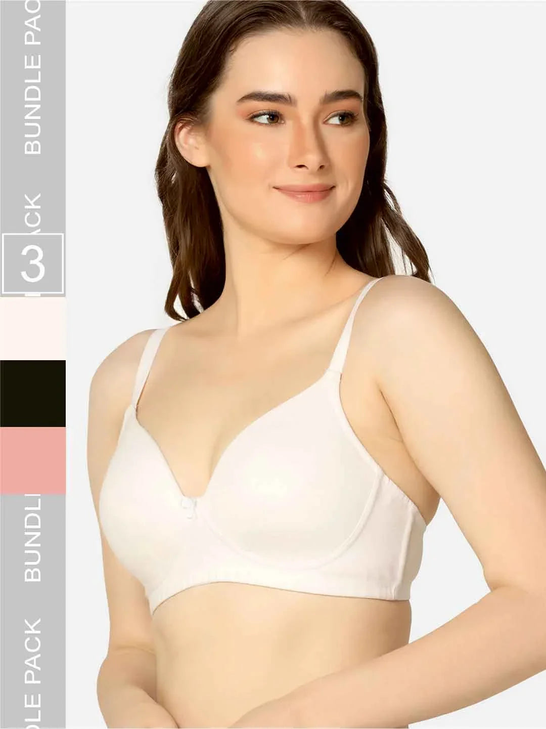 Pack Of 3 Soft Padded Everyday Comfort T-Shirt Bra